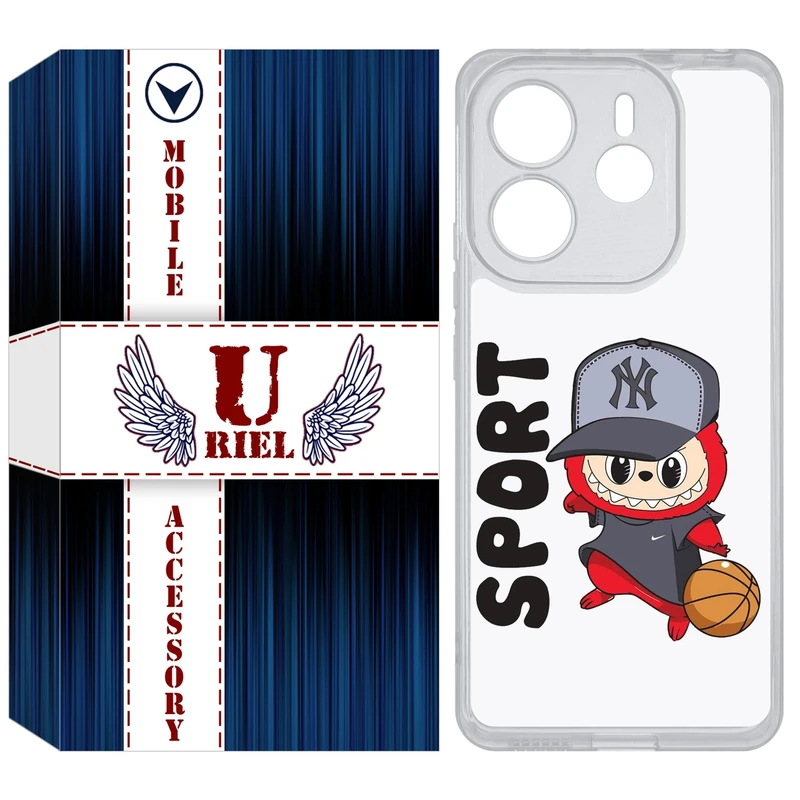 کاور یوریل مدل Clear کد 148 طرح لبوبو Labubu مناسب برای گوشی موبایل شیائومی Redmi Note 14 4G