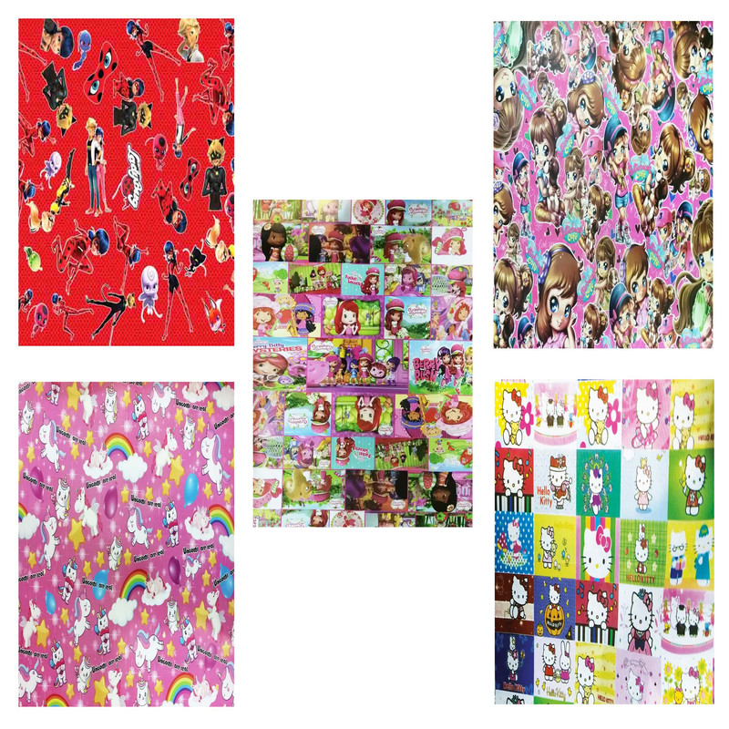 کاغذ کادو مدل دخترانه کد 12 مجموعه 5 عددی