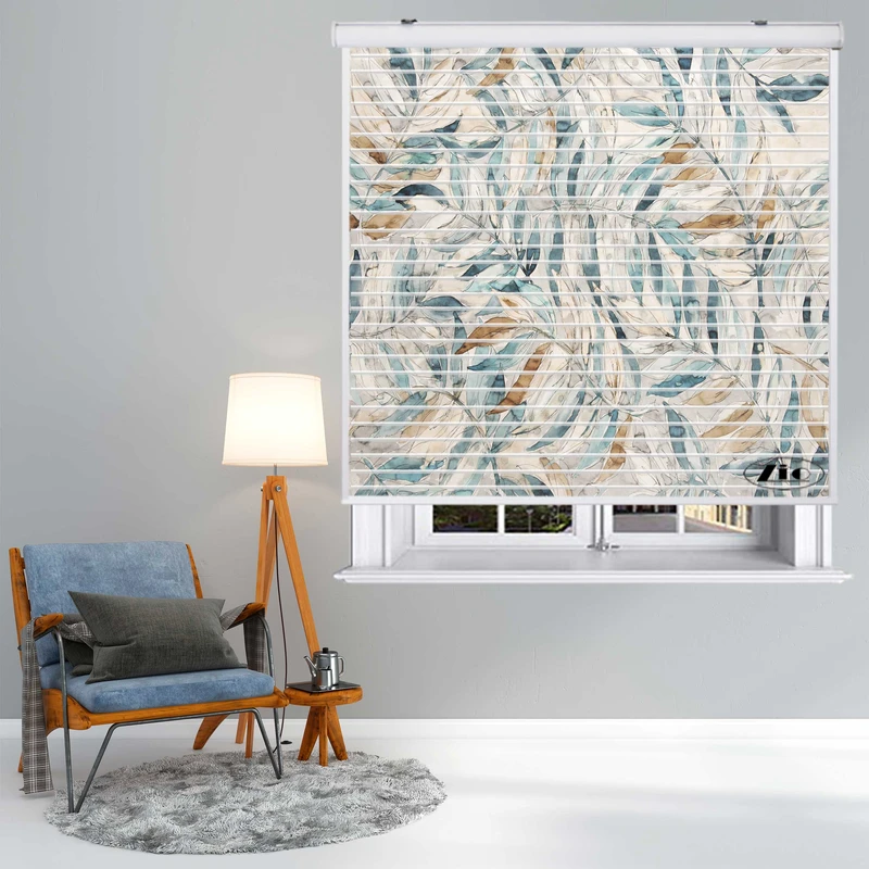 پرده زبرا زیو مدل سیلوئت 3D1452 سایز 150x150 سانتی متر