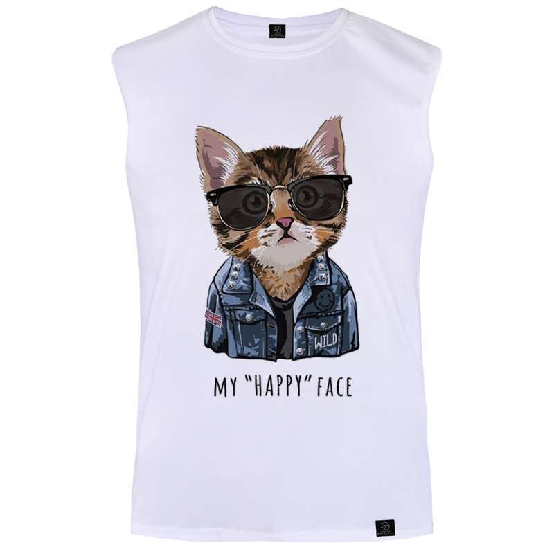 تاپ مردانه 27 مدل MY HAPPY FACE کد W08