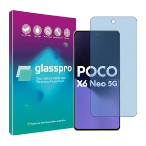 Glass Pro Resistant model Matte anti-blue screen protector suitable for Xiaomi Poco X6 Neo mobile phone
