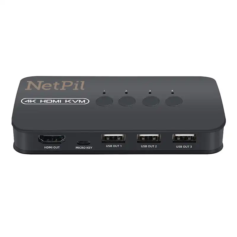 سوییچ چهار پورت HDMI KVM نت پیل مدل HK401