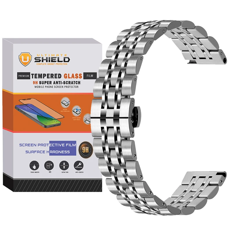 بند آلتیمیت شیلد مدل 7Row-UL مناسب برای ساعت هوشمند سامسونگ Galaxy Watch 4/5/6 size 40/43/44/46/47mm