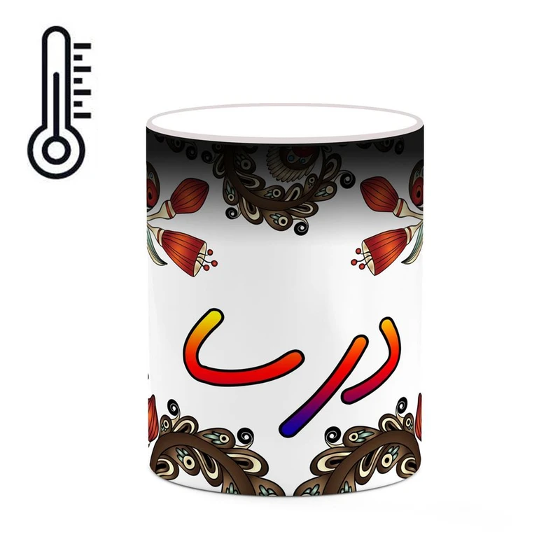 ماگ حرارتی کاکتی مدل اسم درسا طرح سنتی گل و بته کد mgh44967