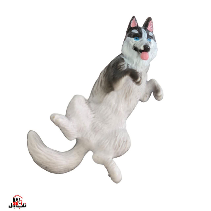 فیگور ناب سل مدل سگ هاسکی کد SIBERIAN HUSKY NAAB043 ارتفاع 8 سانتی متر