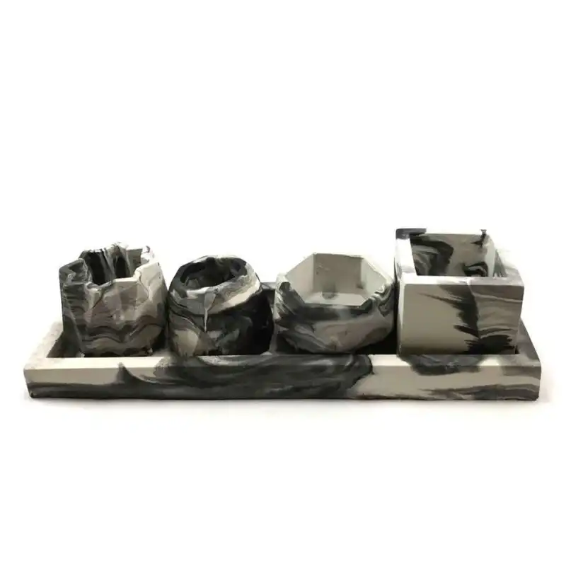 گلدان بتنی مدل ابرو بادی مجموعه 4 عددی