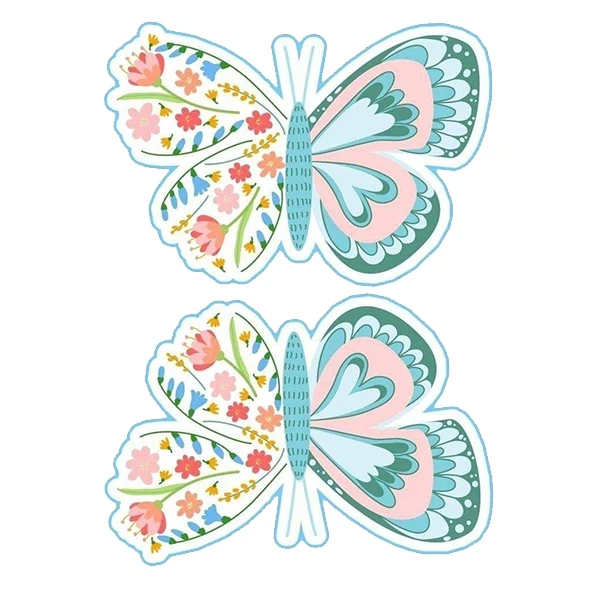 استیکر پارچه و لباس پاد آفرین طرح پروانه کد 3256