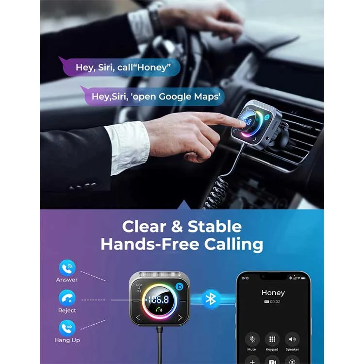 عکس شماره 29 : پخش کننده اف ام خودرو و شارژر فندکی جوی روم مدل jr-cl18