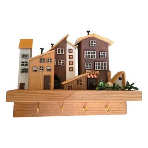 جاکلیدی دیواری چوبی مدل Rustic Harmony 1