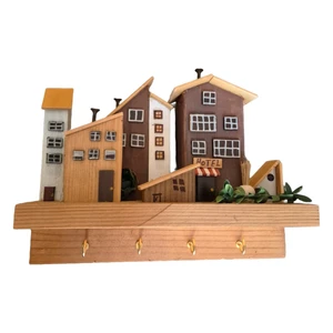 جاکلیدی دیواری چوبی مدل Rustic Harmony 1