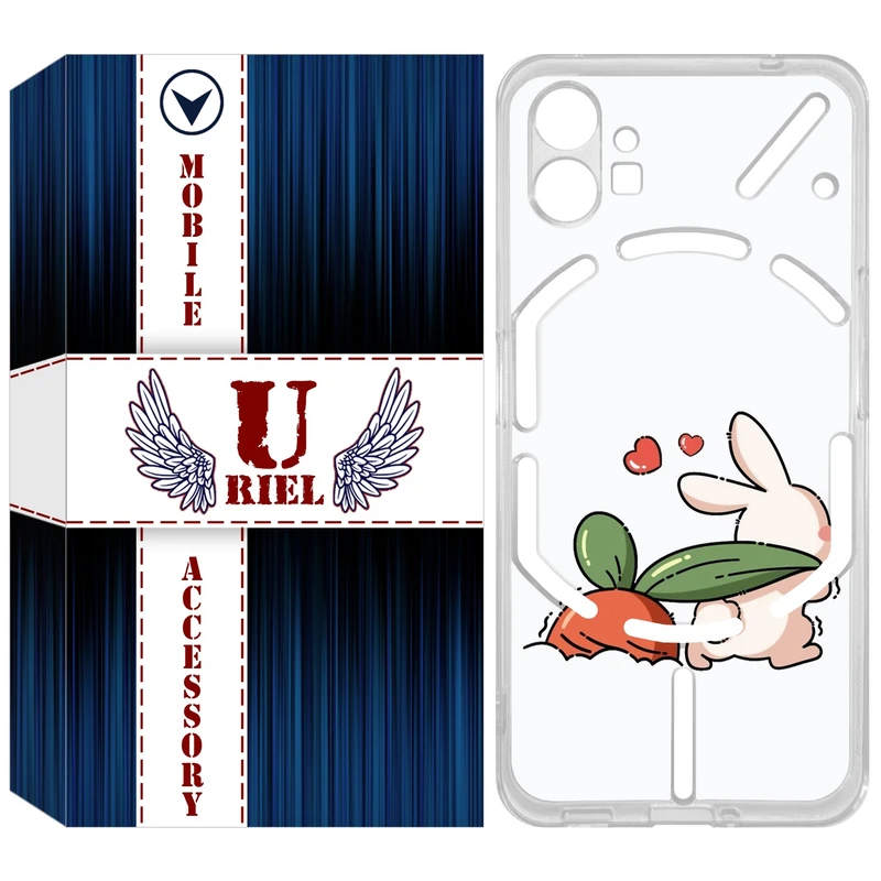 کاور یوریل مدل Clear کد 71 طرح خرگوش مناسب برای گوشی موبایل ناتینگ فون Nothing Phone 1