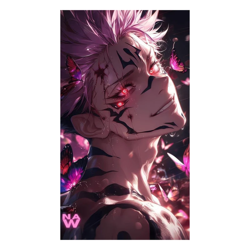 استیکر لپ تاپ و موبایل مدل انیمه طرح جوجوتسو کایزن سوکونا کد 142