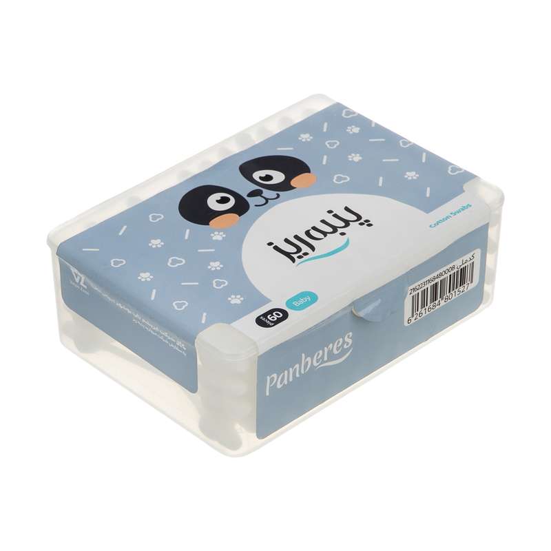 گوش پاک کن کودک پنبه ریز بسته 60 عددی گوش پاک کن کودک پنبه ریز بسته 60 عددی