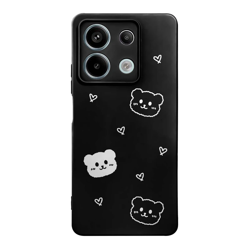 کاور قاب گارد طرح خرس لاین دخترانه کد f9135 مناسب برای گوشی موبایل شیائومی Redmi Note 13 5G
