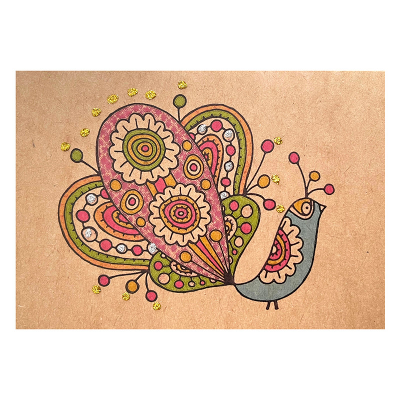 کارت پستال مدل جوجه تاج گلی کد 033