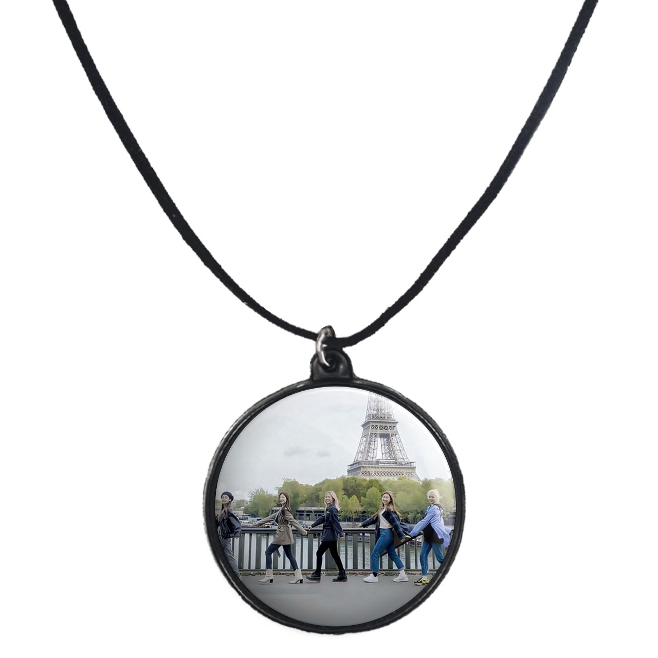 گردنبند پرمانه طرح گروه موسیقی ایتزی کد pmb.13032 مدل دو طرفه