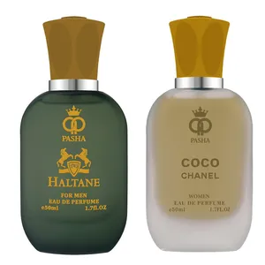 ست عطر و ادکلن پاشا مدل هالتان و کوکوچنل با رایحه معتدل حجم 50 میلی لیتر بسته 2 عددی