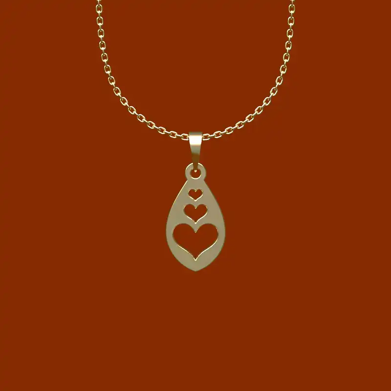 گردنبند طلا 18 عیار زنانه مدوپد مدل  طرح قلب کد R1085