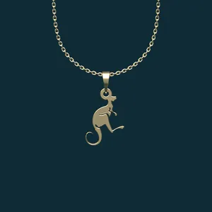 گردنبند طلا 18 عیار زنانه مدوپد مدل کانگرو کد BB2-1-1192