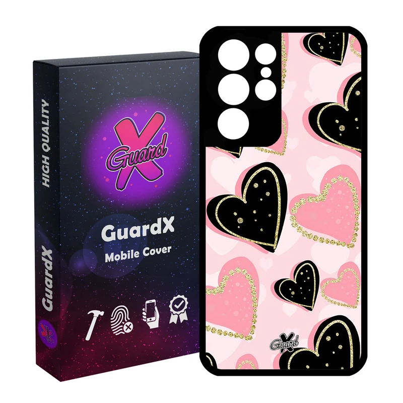 کاور گارد ایکس طرح Love مدل Glass10106 مناسب برای گوشی موبایل سامسونگ Galaxy S21 Ultra