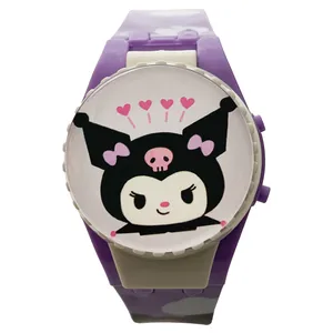 ساعت مچی دیجیتال مدل قاب چرخان طرح کرومی