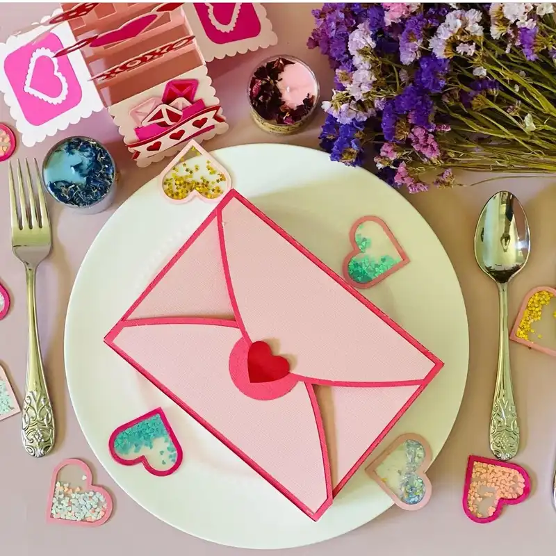 جعبه هدیه طرح پاکت نامه مدل قلب