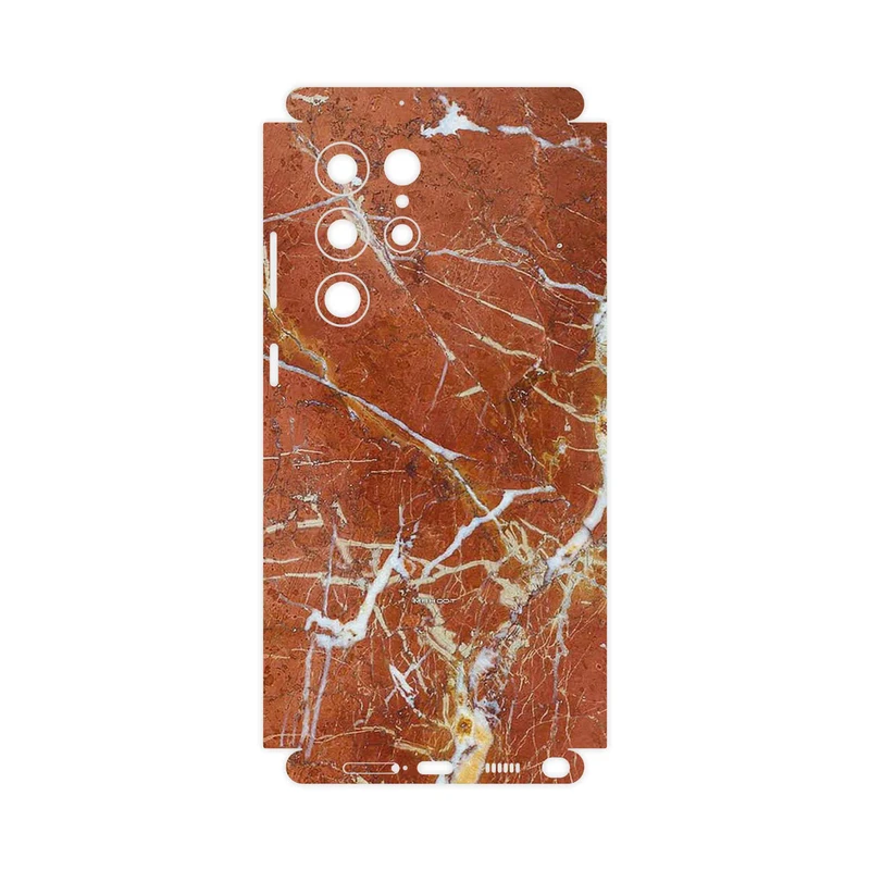 برچسب پوششی ماهوت مدل Red Marble-FullSkin مناسب برای گوشی موبایل سامسونگ Galaxy S22 Ultra 5G