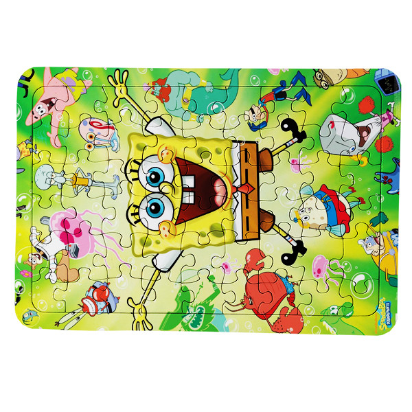 پازل 54 تکه طرح انیمیشن باب اسفنجی کد LO9