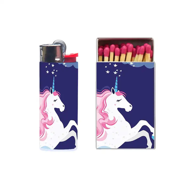 فندک مدل یونیکورن کد 274  به همراه کبریت