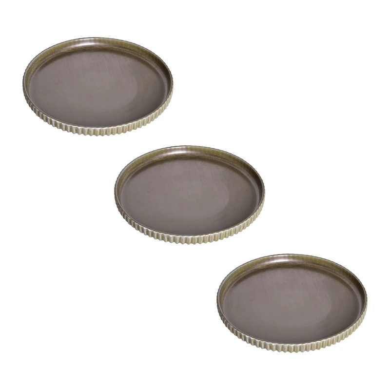 بشقاب غذاخوری بی.وی.کی طرح OLIVE کد 455221 مجموعه 3 عددی