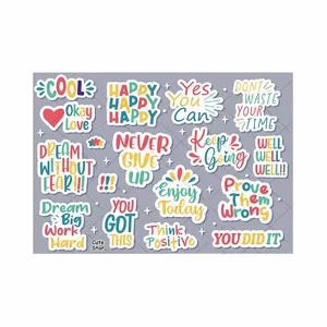 برچسب مدل برش نخورده طرح اسکرپ بوک جملات انگیزشی