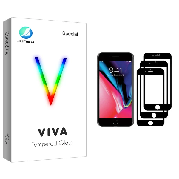 محافظ صفحه نمایش جانبو مدل Viva Glass مناسب برای گوشی موبایل اپل iPhone 7 Plus بسته سه عددی