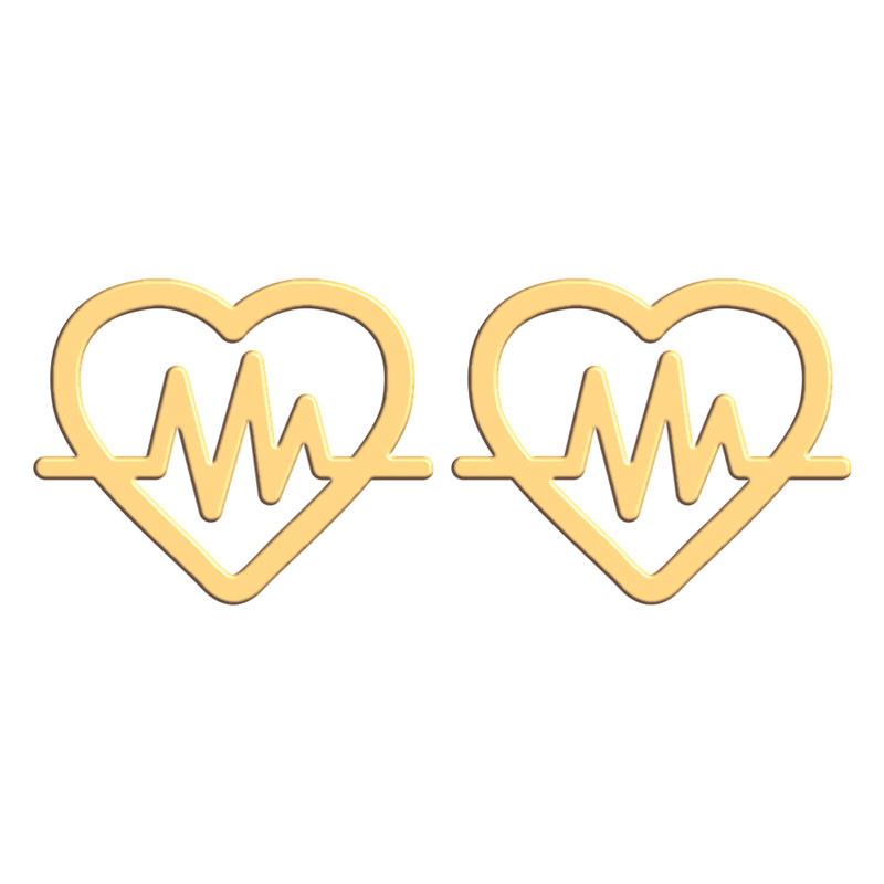 گوشواره طلا 18 عیار زنانه فرشته مدل طرح ضربان قلب کد WEL-000357 گوشواره طلا 18 عیار زنانه فرشته مدل طرح ضربان قلب کد WEL-000357