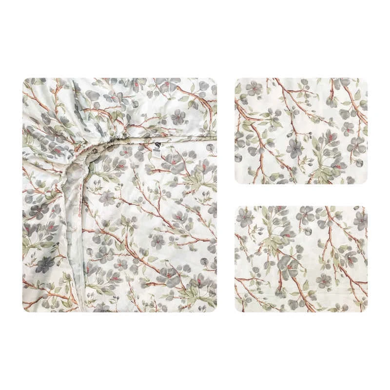 سرویس ملحفه آدنو مدل کاترینا کد CH117 دونفره 3 تکه