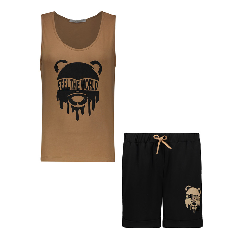 ست تاپ و شلوارک زنانه لوینت  مدل دنیز