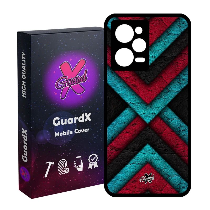 کاور گارد ایکس طرح نقشه مدل Glass10264 مناسب برای گوشی موبایل شیائومی Redmi Note 12 Pro 5G/Poco X5 Pro 5G/Note 12 Pro Pro speed