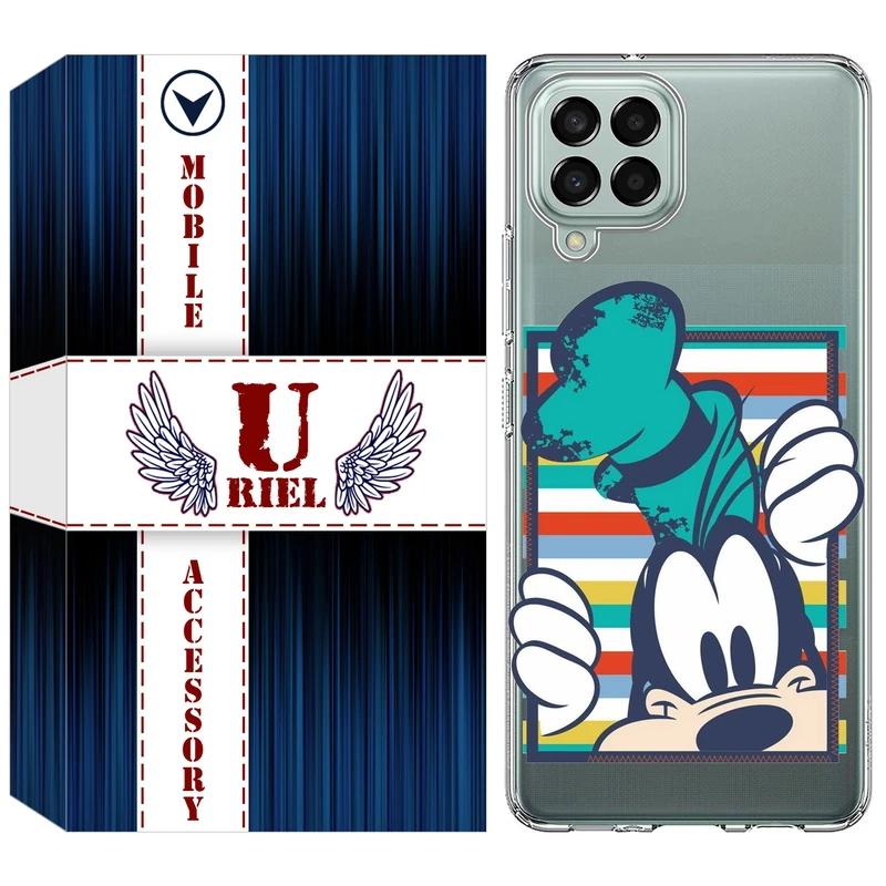 کاور یوریل قاب مدل Clear کد 2 طرح سگ مناسب برای گوشی موبایل سامسونگ Galaxy A12 / A12 Nacho / M12 / F12