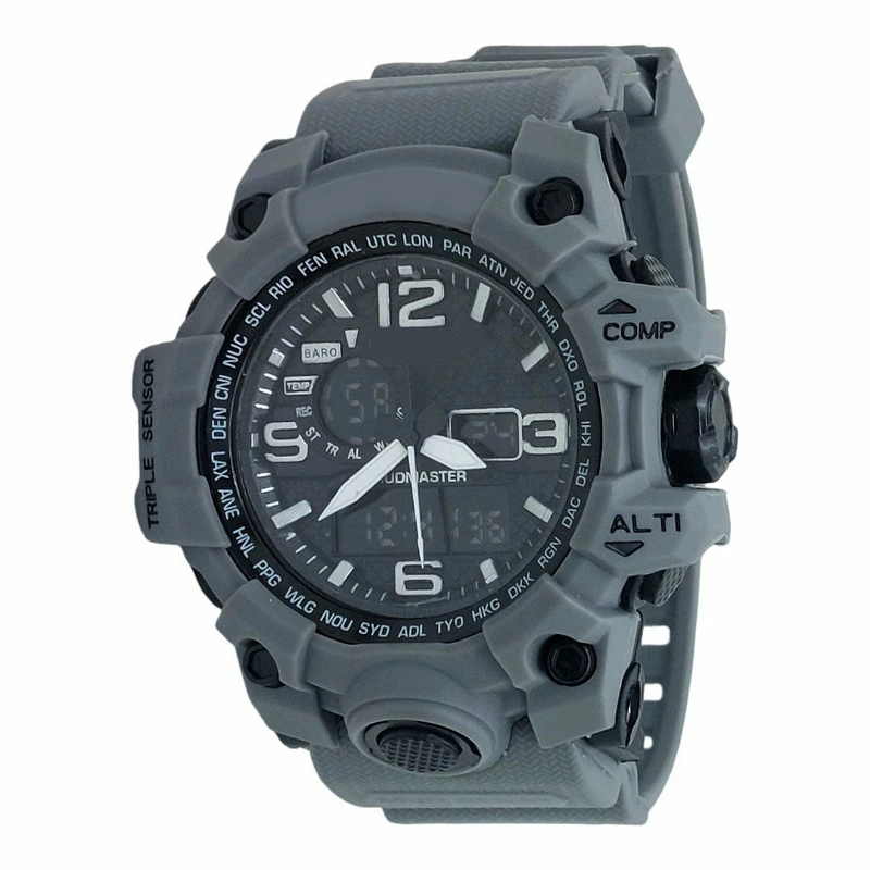 ساعت مچی مردانه کوارتز مدل دو زمانه کد GG1000