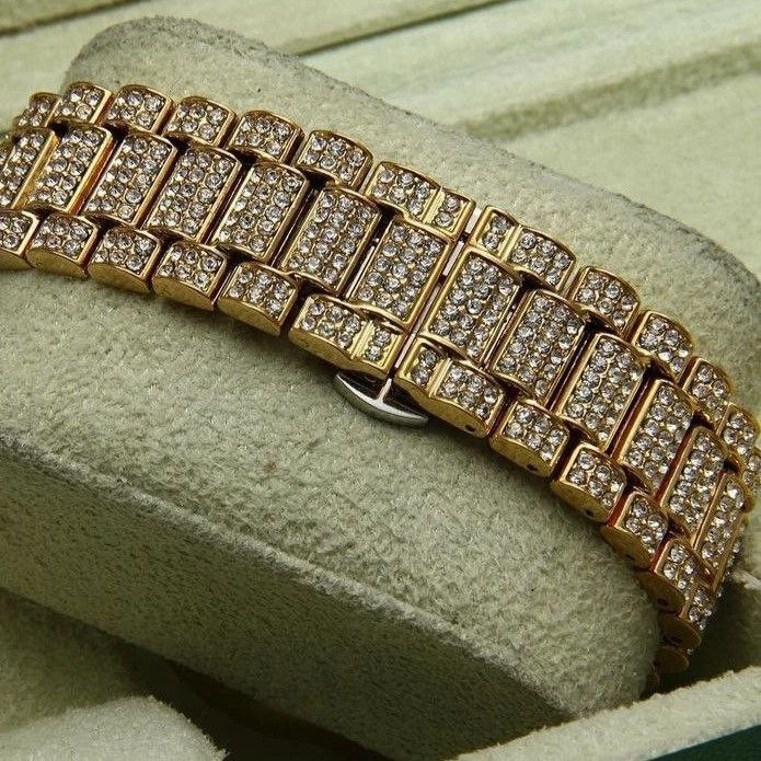 ساعت مچی عقربه‌ای مردانه  مدل فول نگین دیت جاست