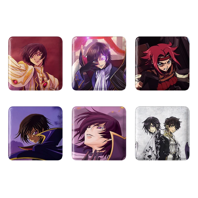 مگنت خندالو طرح انیمه کد گیاس Code Geass کد 590B مجموعه 6 عددی