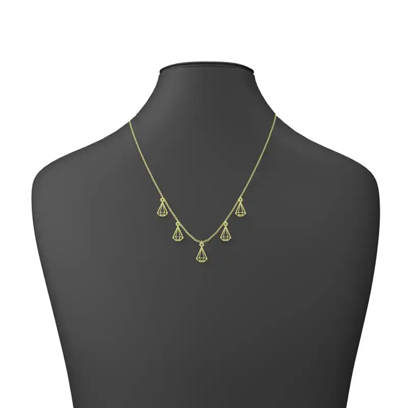 گردنبند طلا 18 عیار زنانه مدوپد مدل الماس کد RNA11194