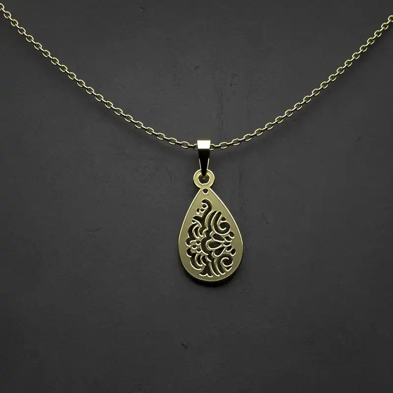 گردنبند طلا 18 عیار زنانه مدوپد مدل هندسی کد Y2-1-1242