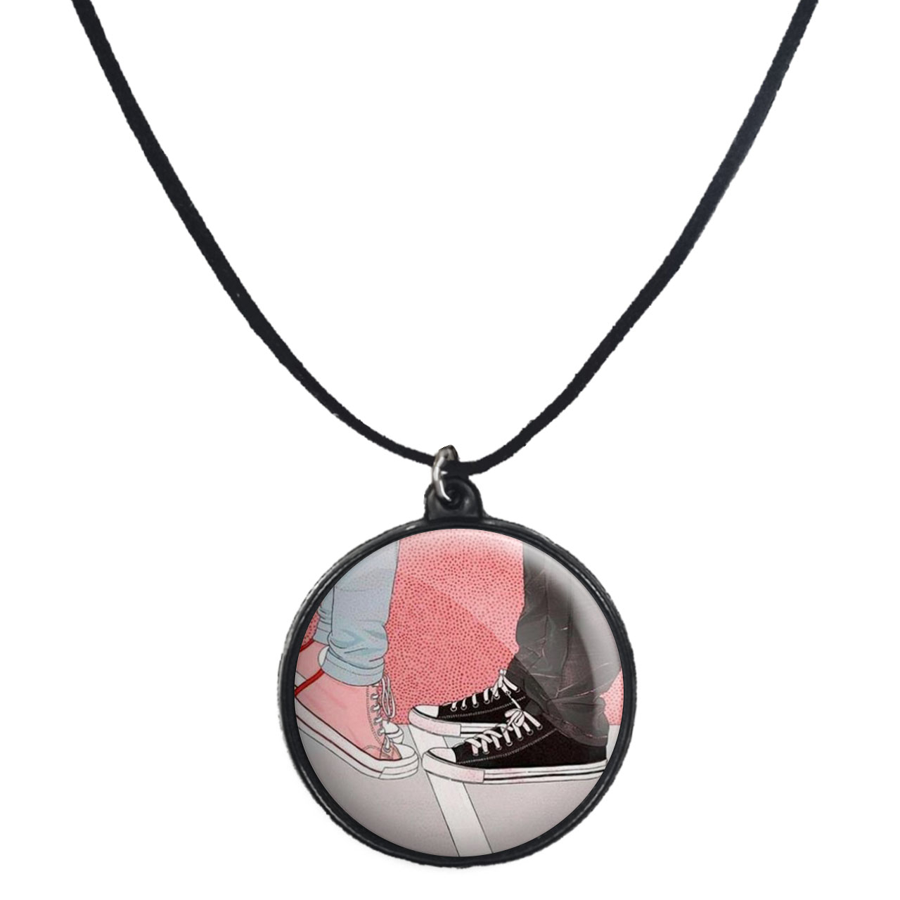 گردنبند پرمانه طرح عاشقانه کد pmb.5593 مدل دو طرفه