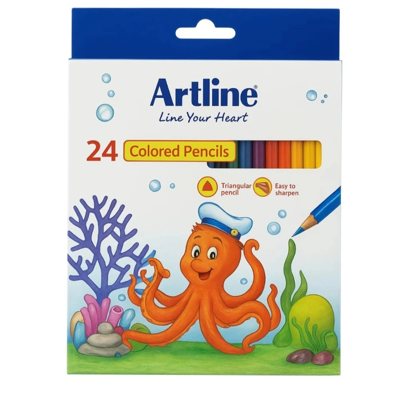 مداد رنگی 24 رنگ آرتلاین کد ۱۲۲۷۰