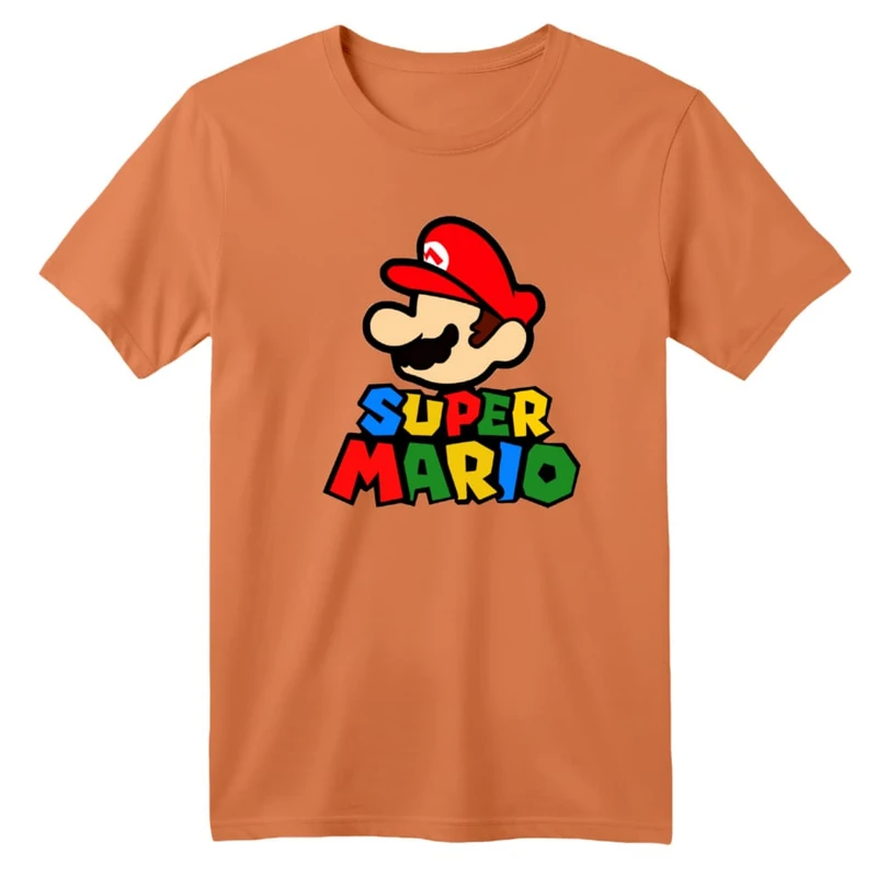 تی شرت آستین کوتاه بچگانه مدل سوپر ماریو