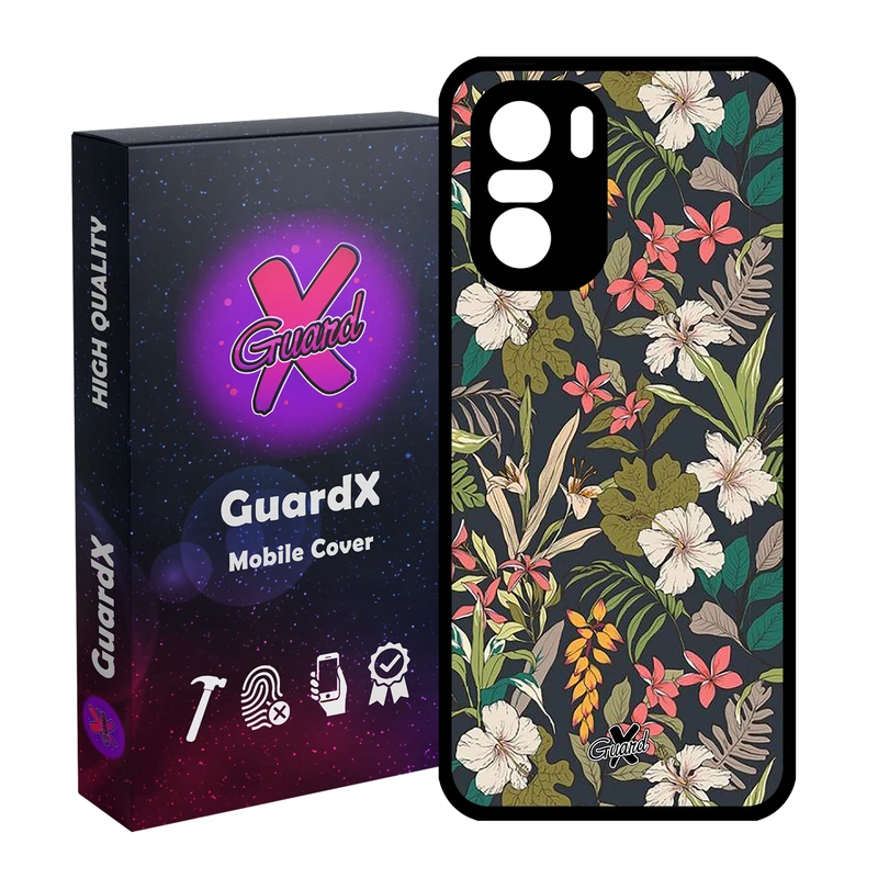 کاور گارد ایکس طرح گل مدل Glass10222 مناسب برای گوشی موبایل شیائومی Poco F3/MI 11X/MI 11X Pro/Redmi K40/K40 Pro
