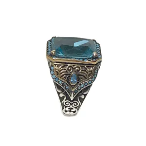 انگشتر مردانه مدل توپاز ترک