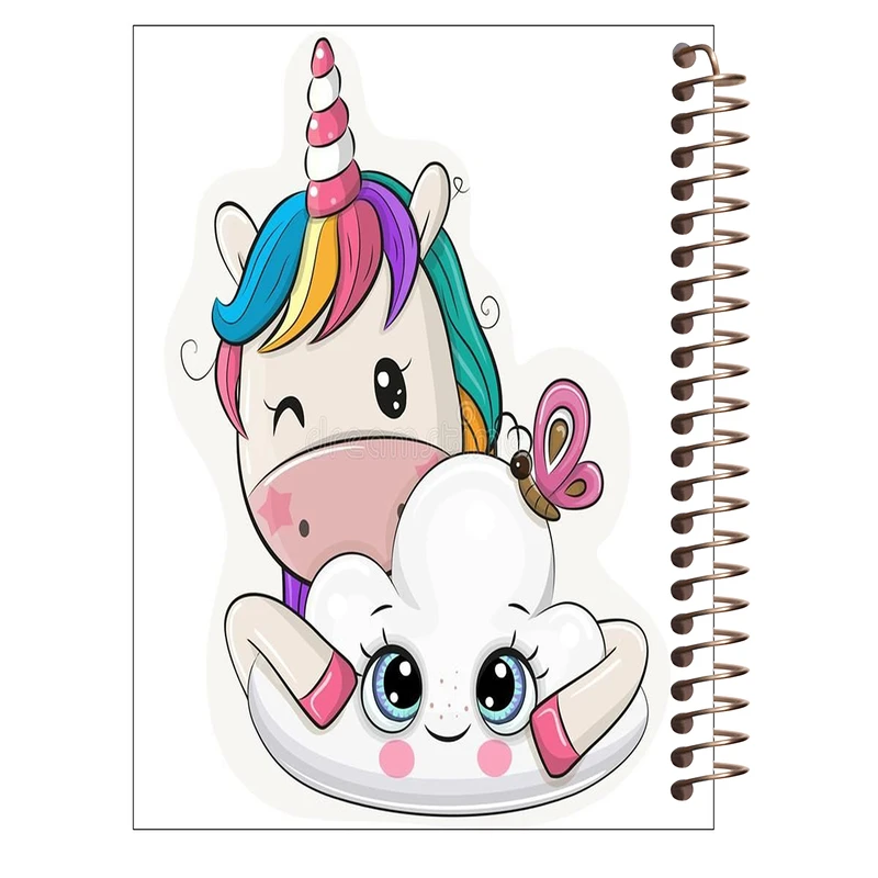  دفتر نقاشی طرح اسب تک شاخ کد B01