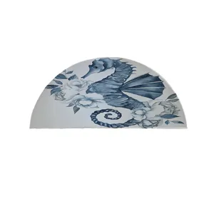   پادری مدل نیم دایره طرح گل کد 9310 سایز 90×45 سانتی متر