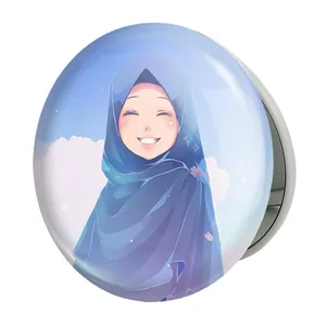 آینه جیبی خندالو طرح دخترانه باحجاب مدل تاشو کد 25991 